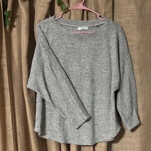 Max Studio Light Gray Women's Crew Neck Sweater